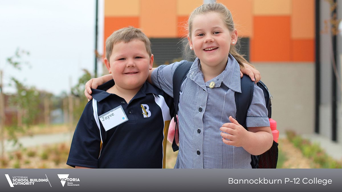 Students celebrate the opening of the school