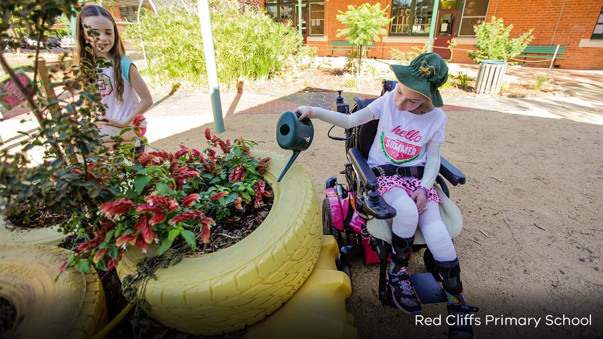 Red Cliffs Primary School - Inclusive Schools Fund, completed outdoor sensory play space