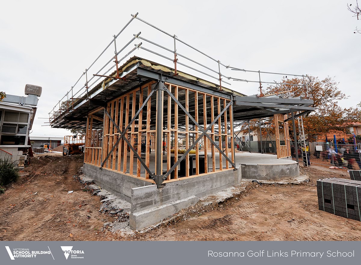 Rosanna Golf Links Primary School - construction progress