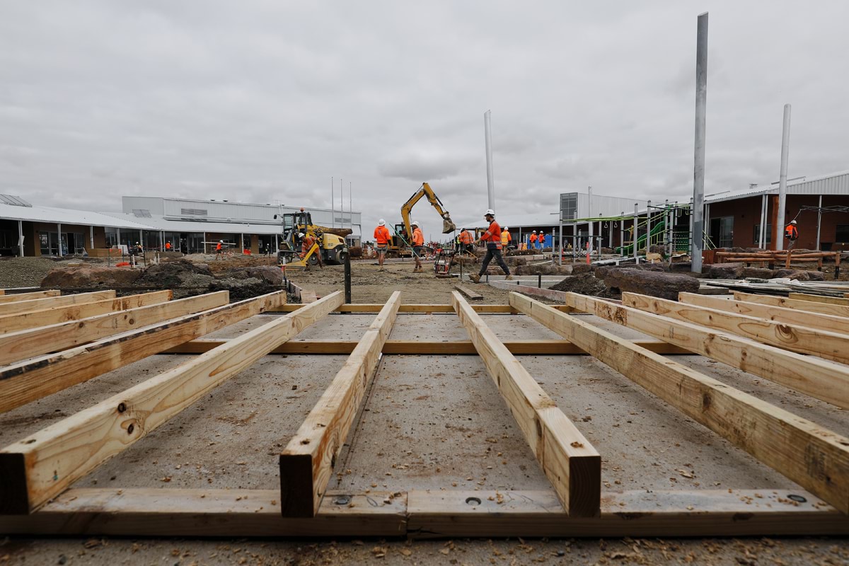 Clyde Creek Primary School - new school, November 2021 construction progress