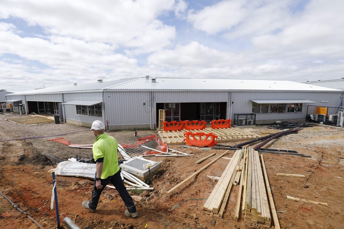 Clyde Creek Primary School - new school, November 2021 construction progress