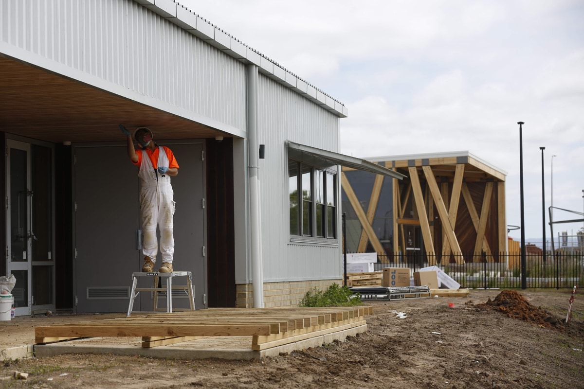 Clyde Creek Primary School - new school, November 2021 construction progress