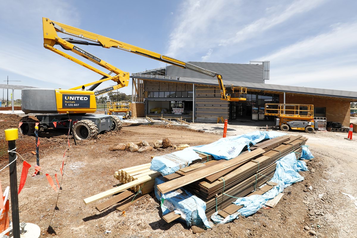 Deanside Primary School - new school, construction progress