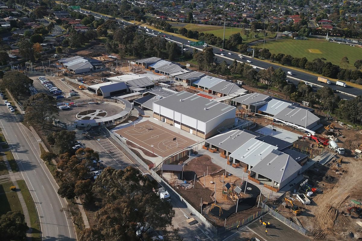 Endeavour Hills Specialist School - new school, November 2021 construction progress