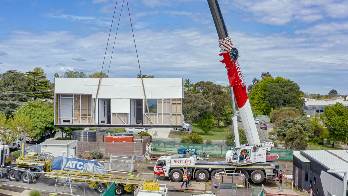 Kyneton Kindergarten - new kinder on a school site, construction progress