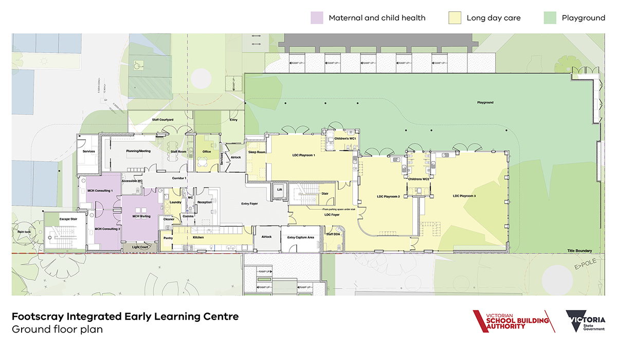 Billy Button Children’s Centre – indicative site plan, ground floor
