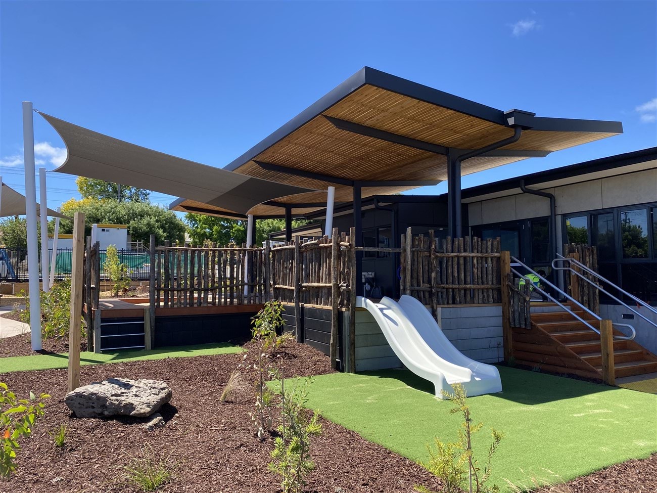 Kyneton Kindergarten - a new kinder on a school site, playground