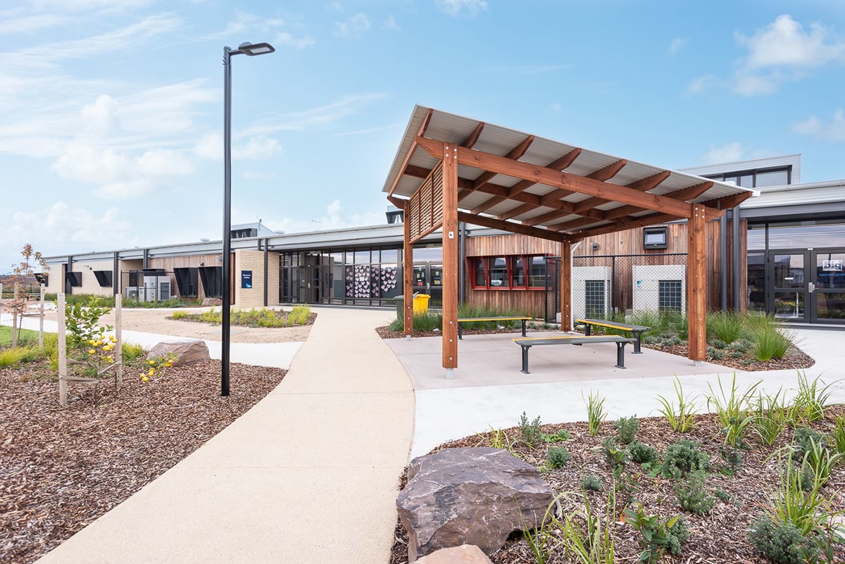 Deanside Primary School - new school, photograph of exterior of learning neighbourhood