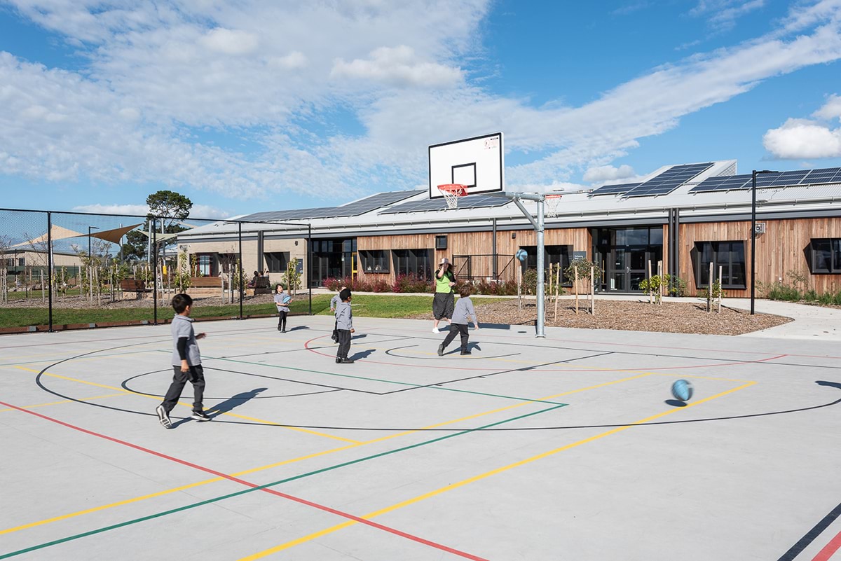 Wollert Primary School - new school, photograph of outdoor sports court