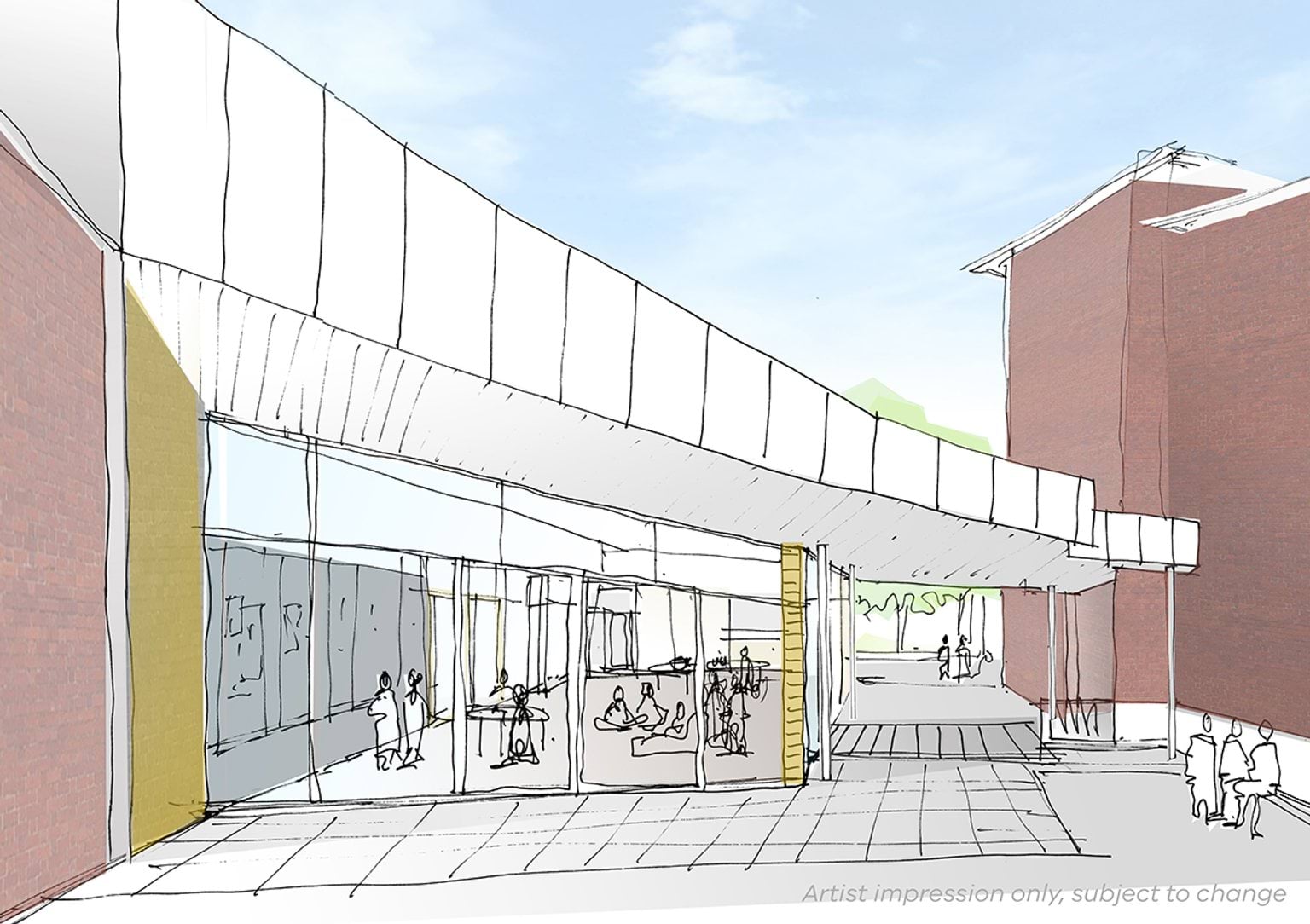 Artist impression of Bell Primary School building facade