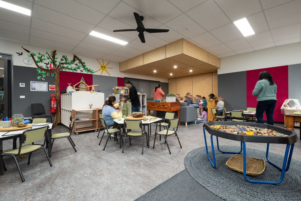 Southern Cross Kindergarten - completed project, photograph of interior classroom