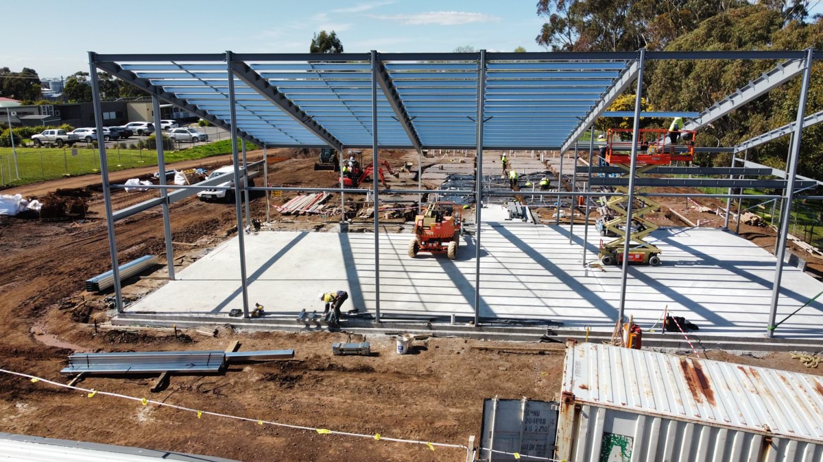 Hampden Specialist School & Terang College - upgrade, photograph of construction site