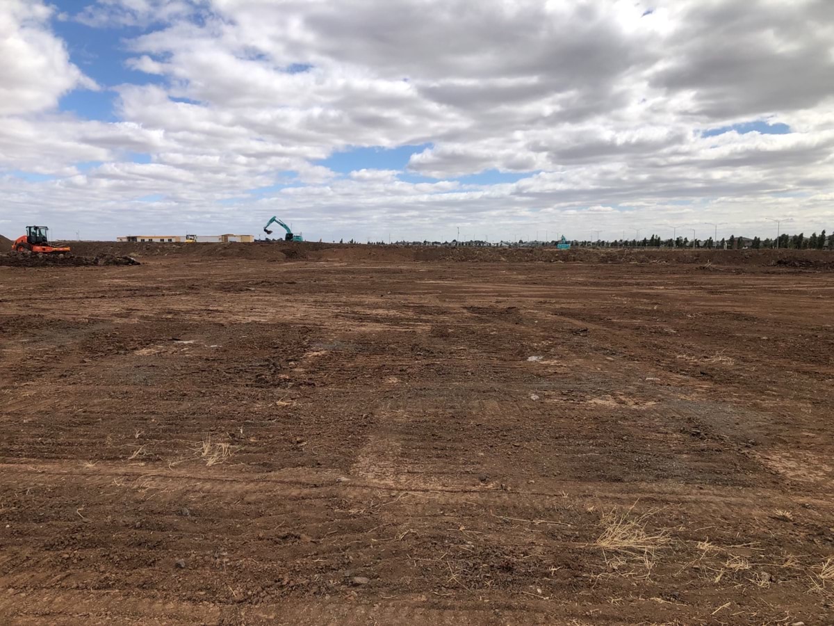 Lollypop Creek Specialist School (interim name) - construction photo of site progress in February 2023 - site levelling