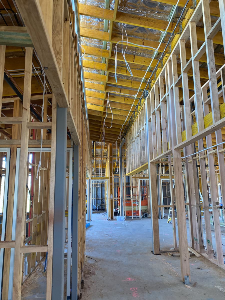 Horsham Special School - photo of construction work inside a school building