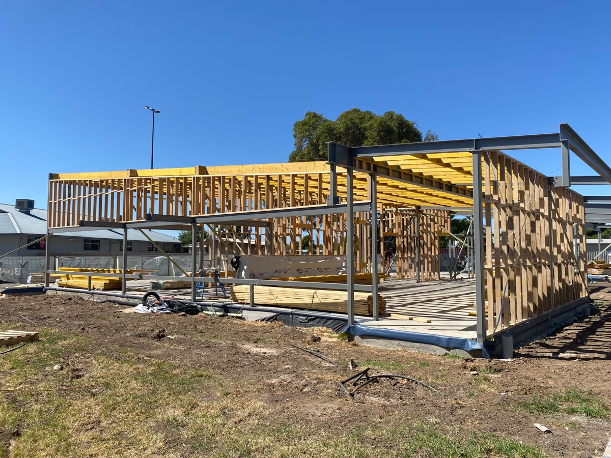 Horsham Special School - photo of construction work for a school building