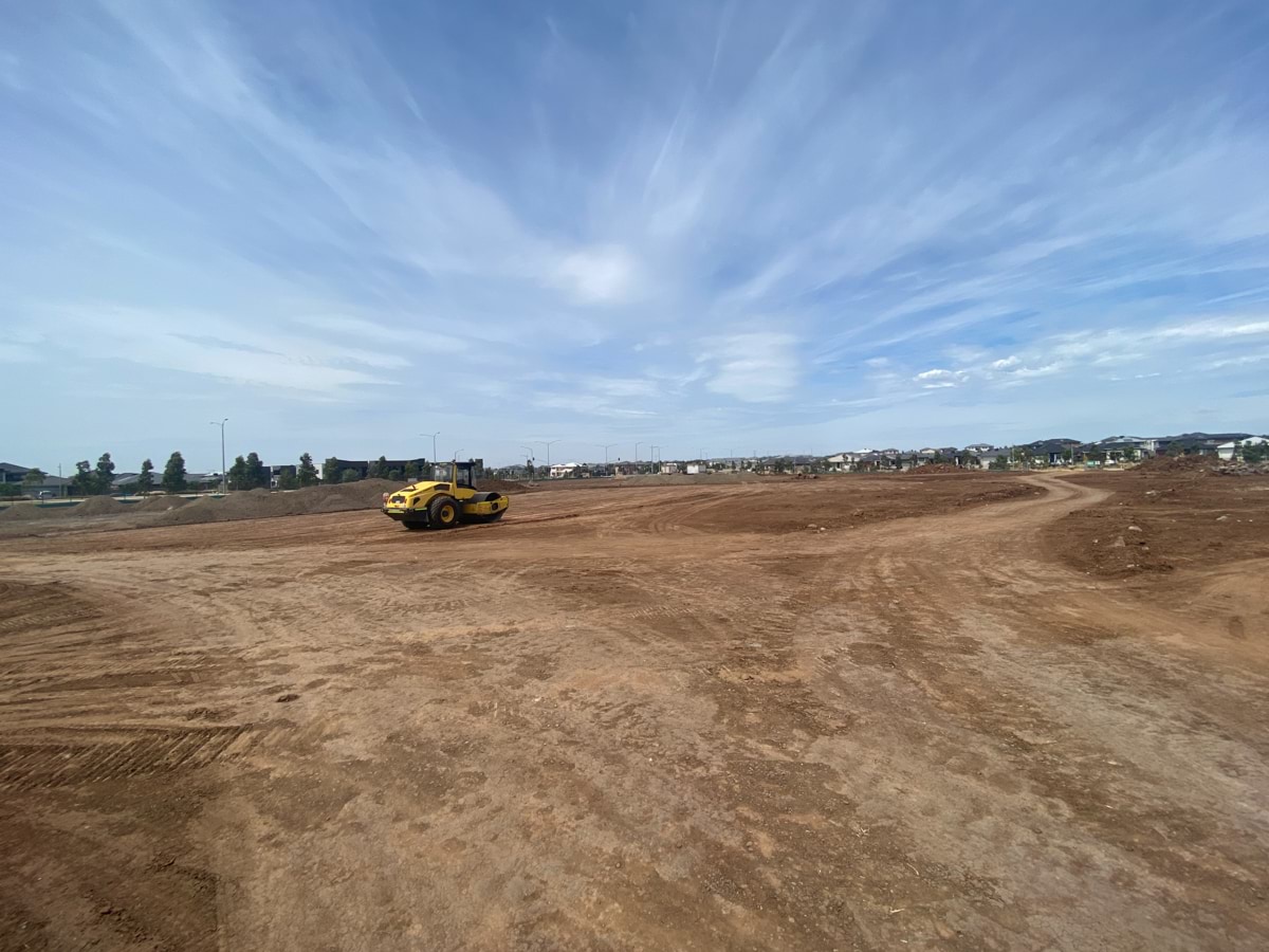 Lollypop Creek Specialist School (interim name) - construction photo of site progress in February 2023