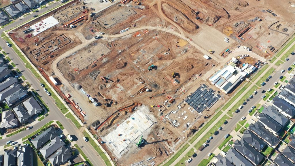 Truganina North Secondary School (interim name) - junior campus - new school, Site progress - April 2023