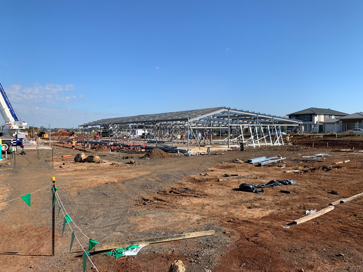  Truganina North Secondary School (interim name) - junior campus - new school, Site progress - April 2023, administration