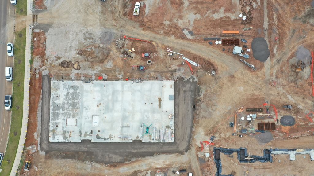  Truganina North Secondary School (interim name) - junior campus - new school, Site progress - April 2023, learning neighbourhood (classrooms)