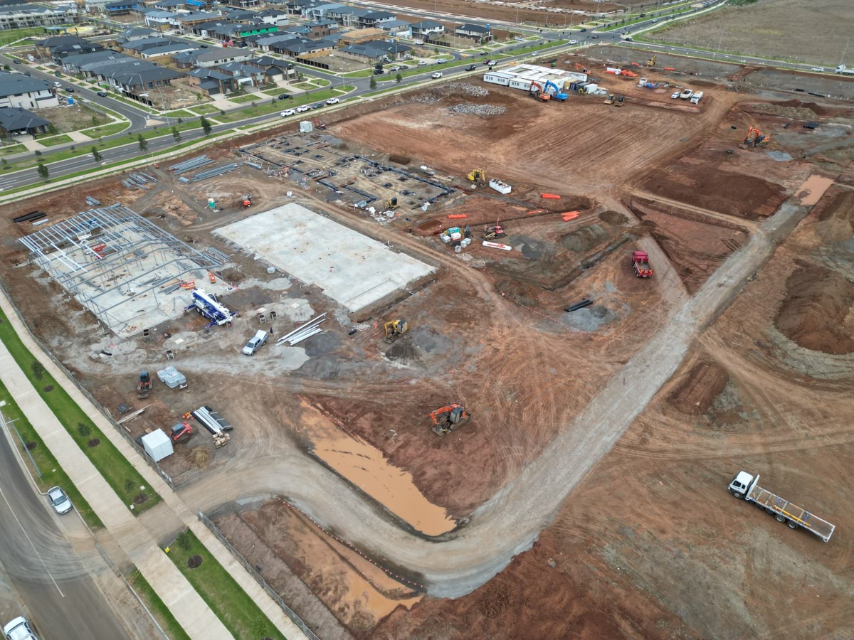 Truganina North Secondary School (interim name) - senior campus - new school, Site progress - April 2023