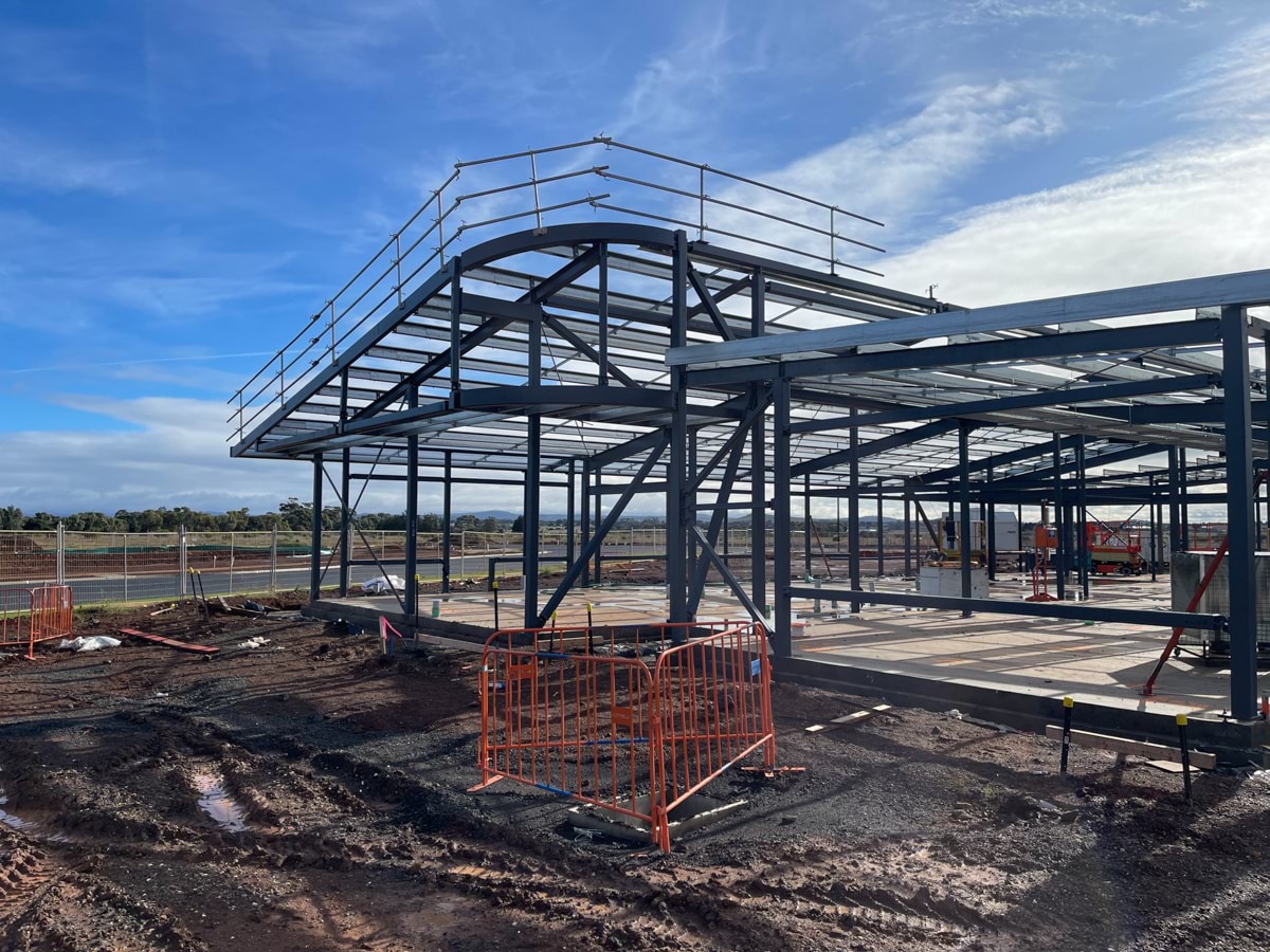 Aintree Specialist School (interim name) - new school, Site progress - May 2023, learning neighbourhood (classrooms)