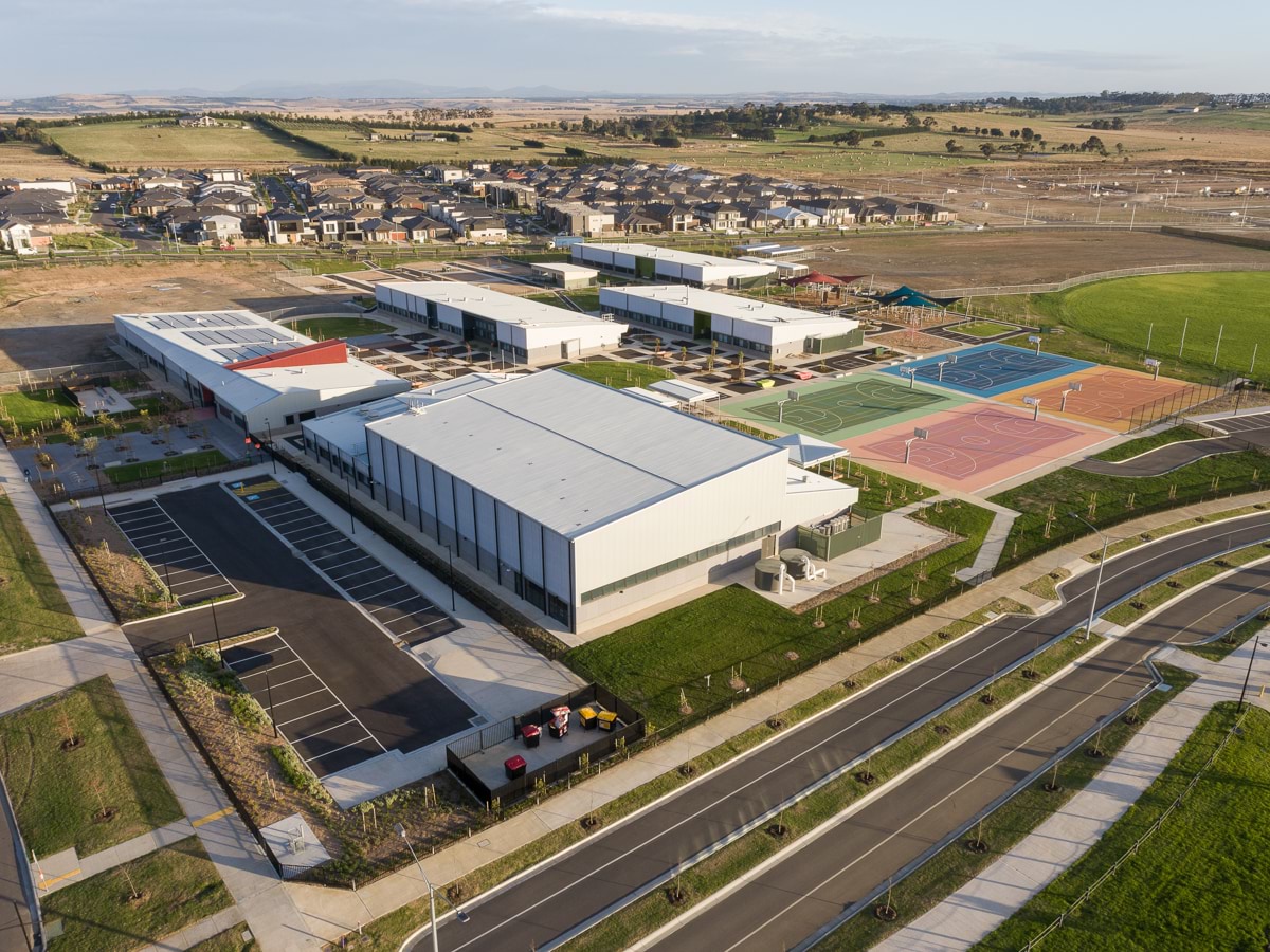 Mickleham Secondary College - new school, Completed school - aerial view