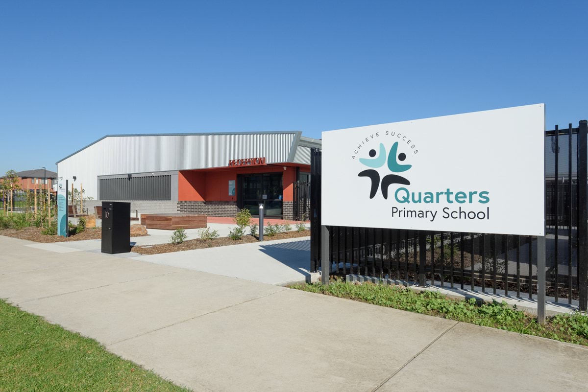 Quarters Primary School - new school, Completed school - school entry