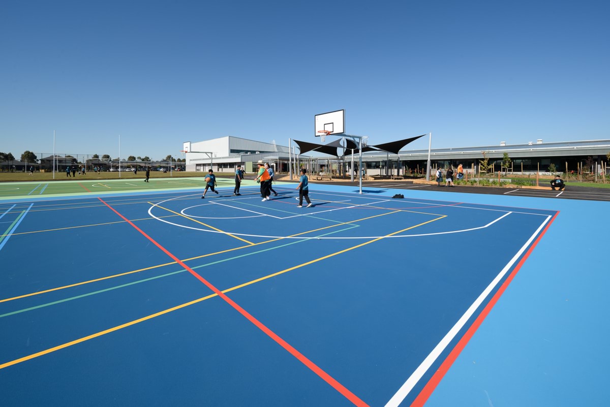 Quarters Primary School - new school, Completed school - hard court