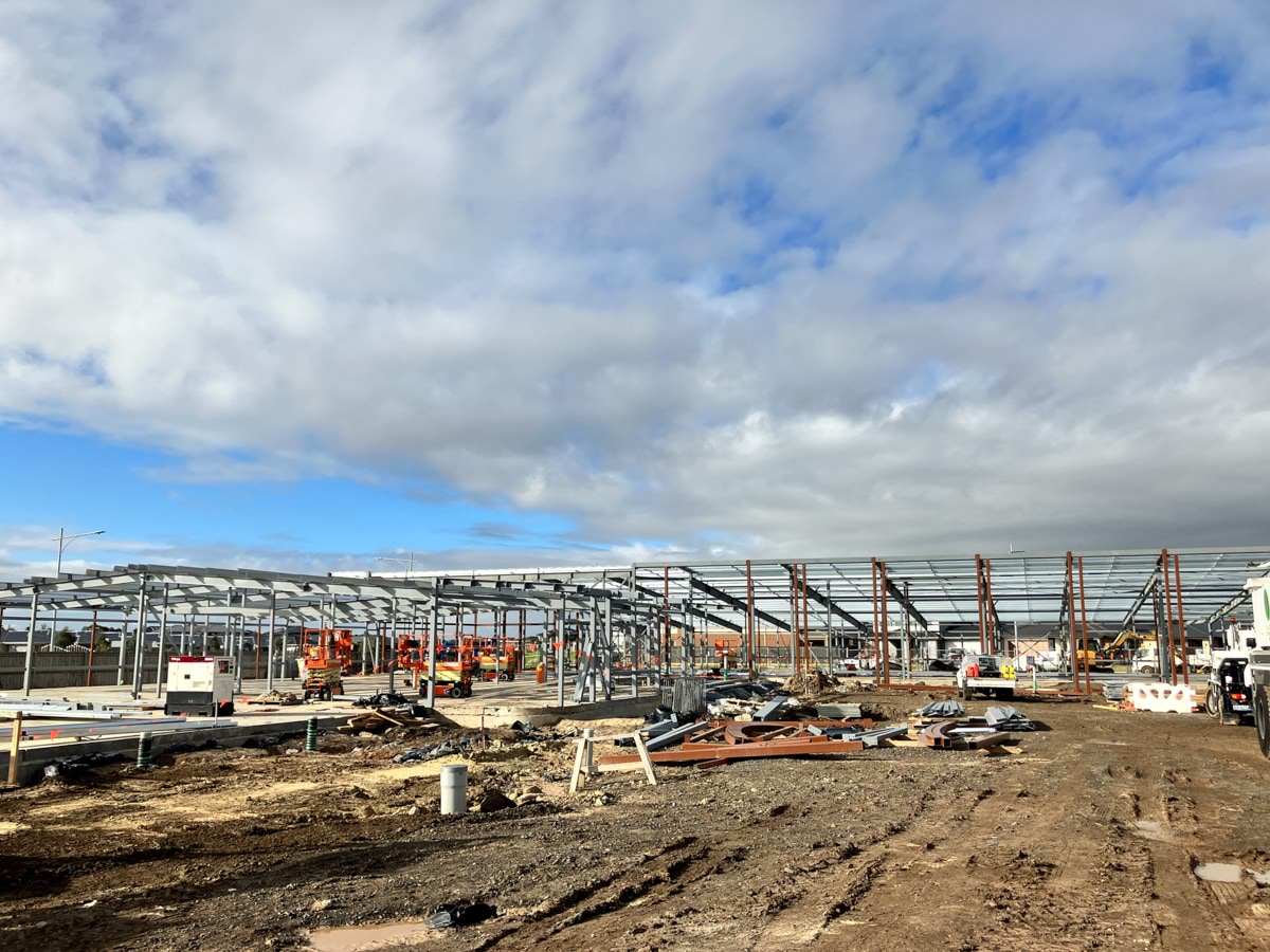 Riverdale Secondary School (interim name) - new school, Site progress - May 2023, administration and library