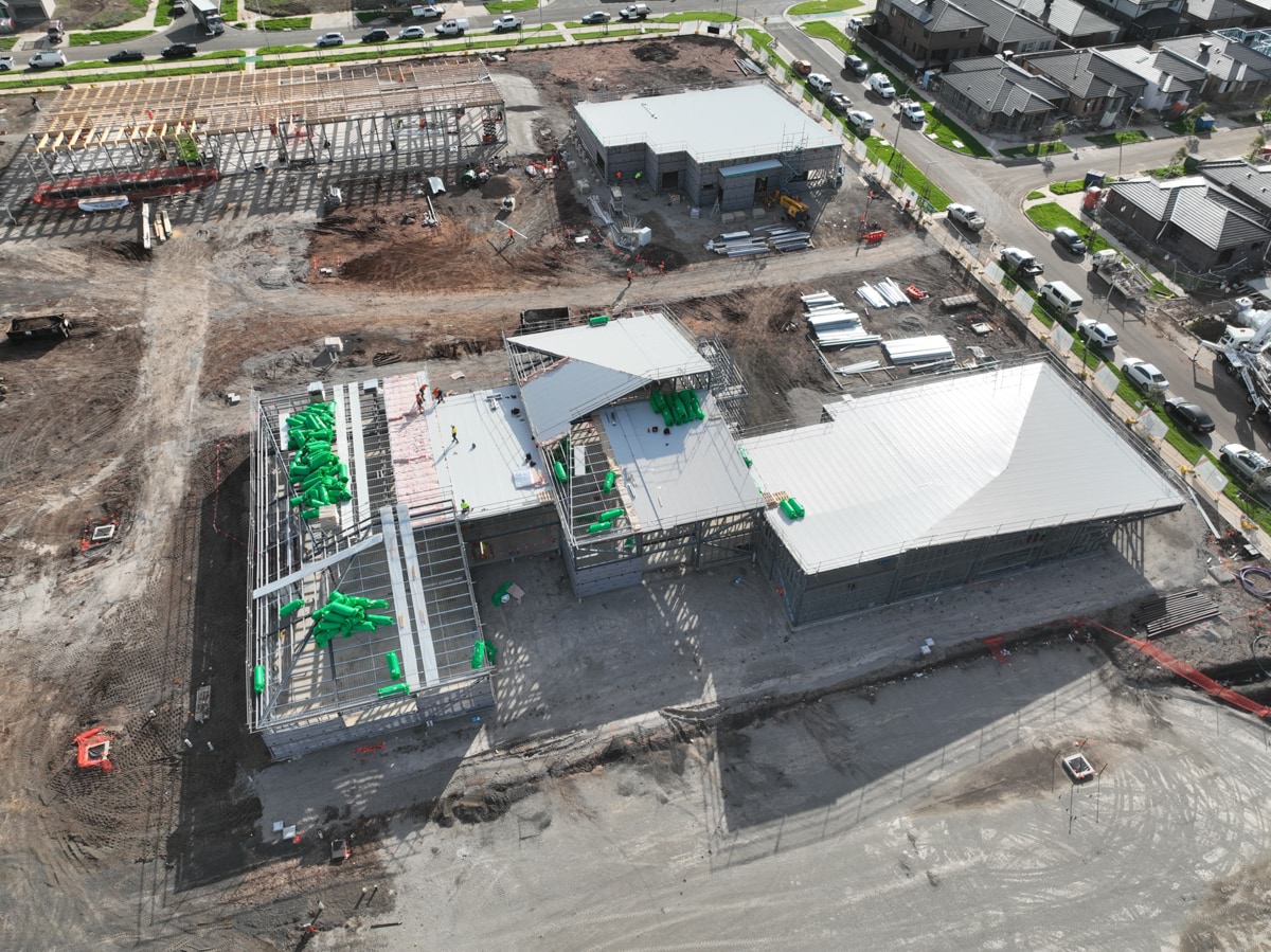 Tarneit North Primary School (interim name) - new school, Site progress - April 2023, administration and library