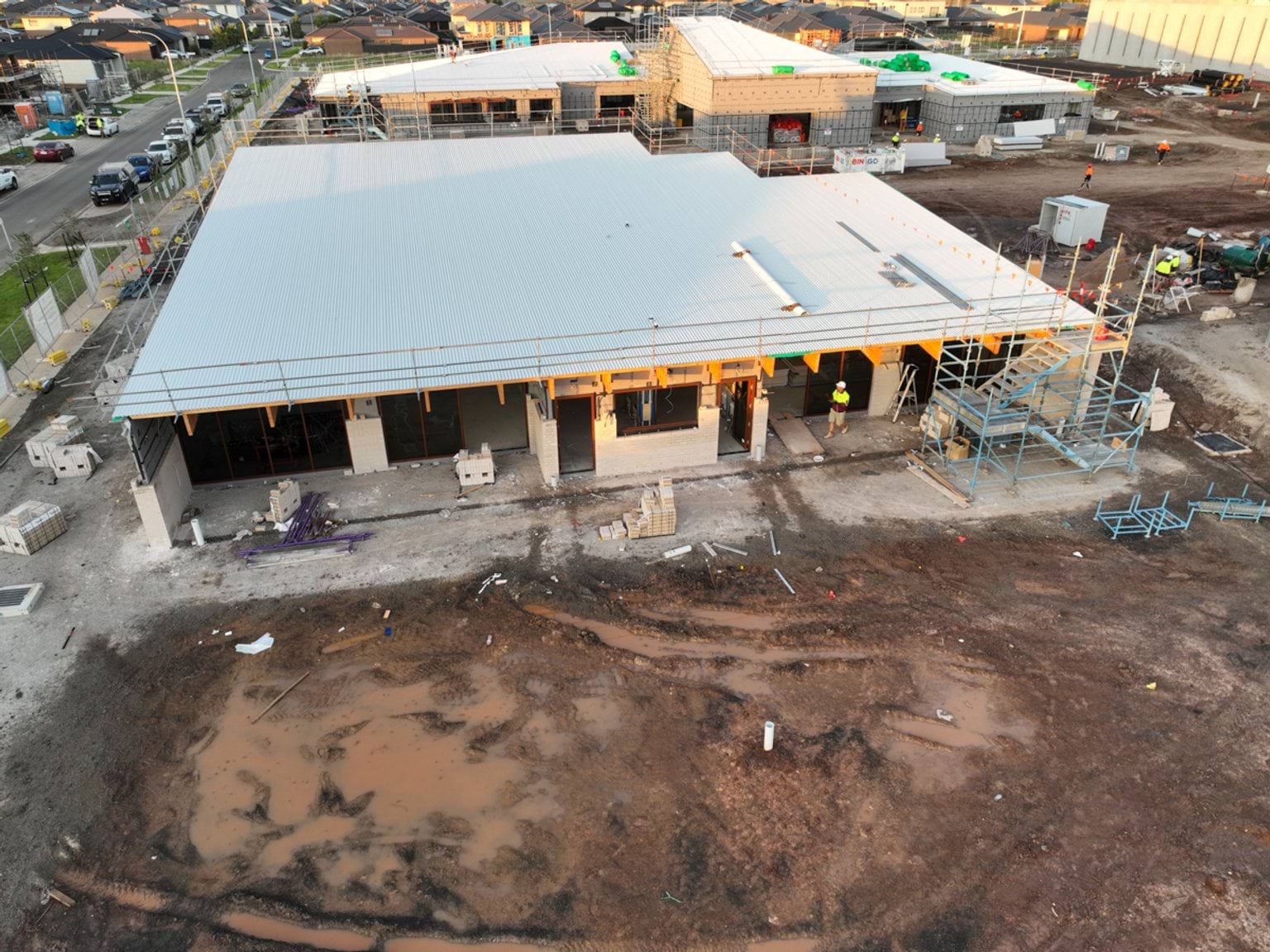 Tarneit North Primary School Kindergarten (interim name) - kindergarten on a school site, Site progress - May 2023