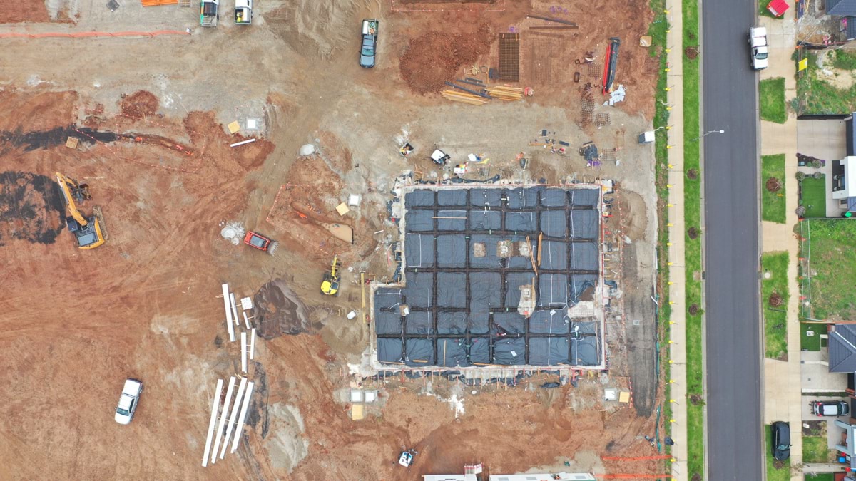 Truganina North Primary School Kindergarten (interim name) - kindergarten on a school site, Site progress - May 2023