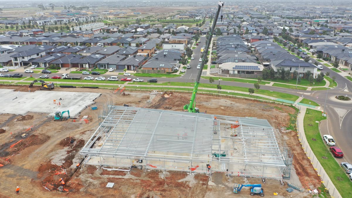  Truganina North Secondary School (interim name) - junior campus - new school, Site progress - May 2023, administration