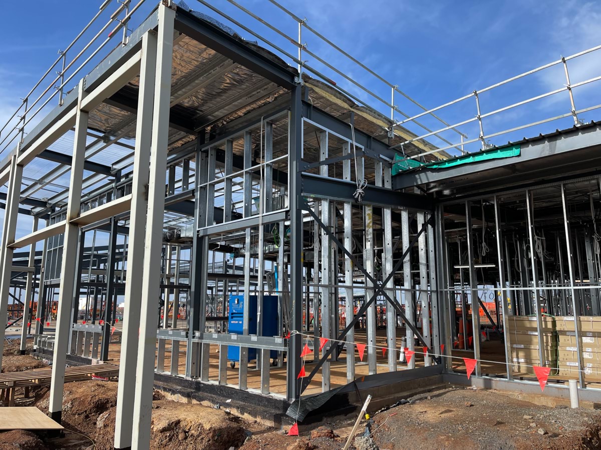 Aintree Specialist School (interim name) - new school, Site progress - May 2023, administration and library