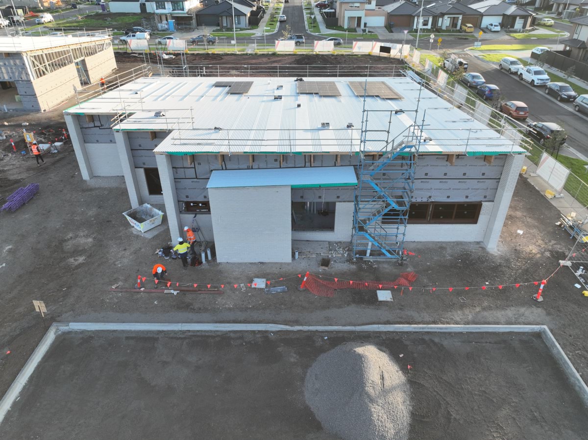 Tarneit North Primary School Kindergarten (interim name) - kindergarten on a school site, Site progress - May 2023