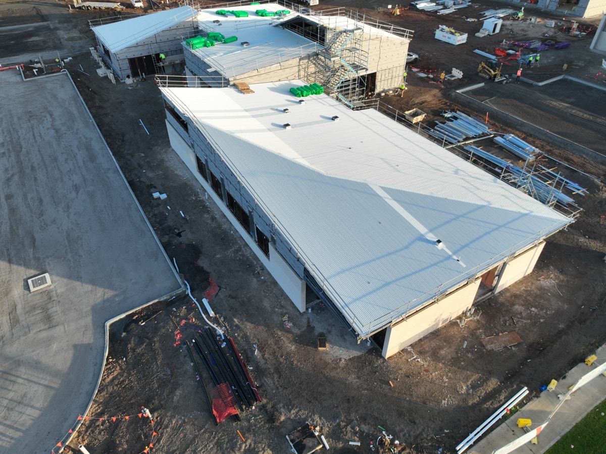 Tarneit North Primary School (interim name) - new school, Site progress - May 2023, administration and library