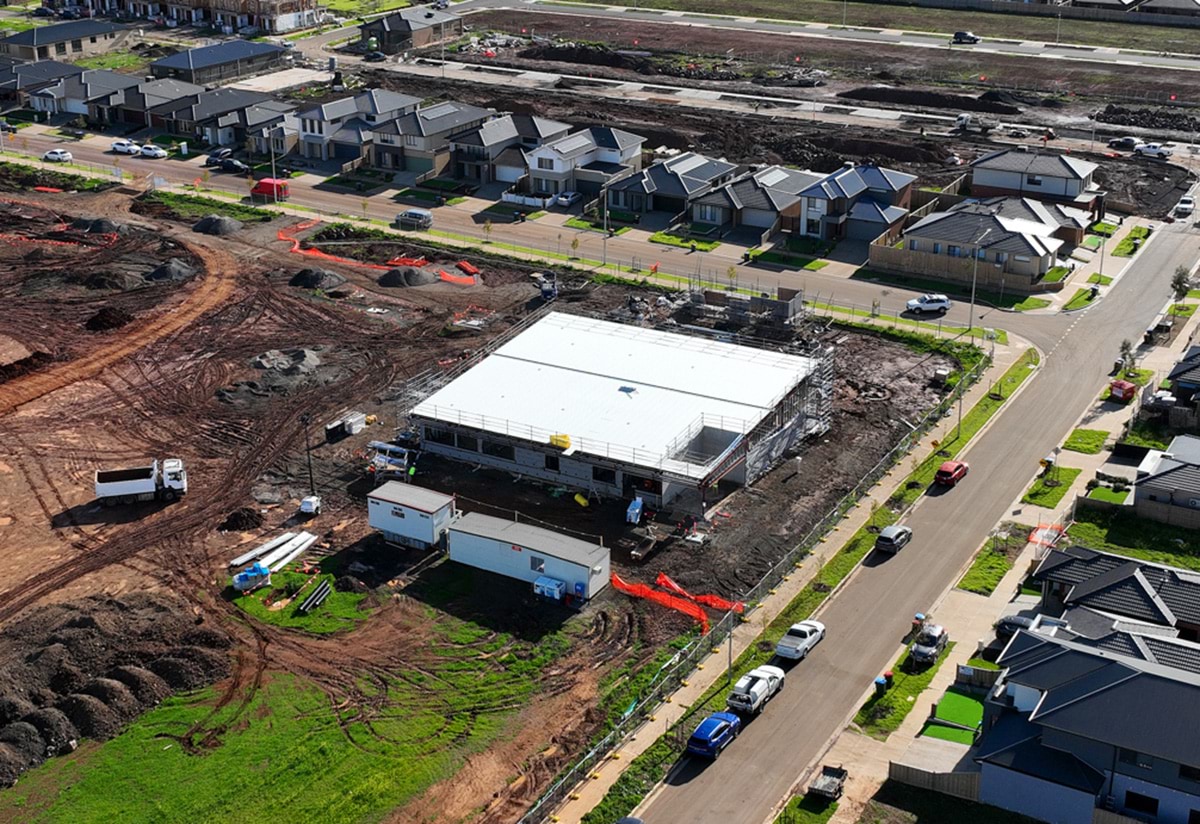 Warreen Primary School Kindergarten - kindergarten on a school site, Site progress - July 2023