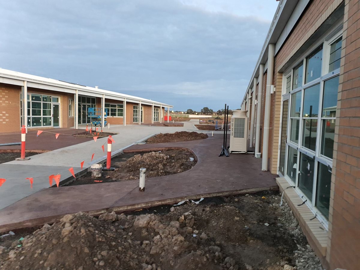 Kurmile Primary School - new school, Site progress - September 2023, learning neighbourhood (classrooms)