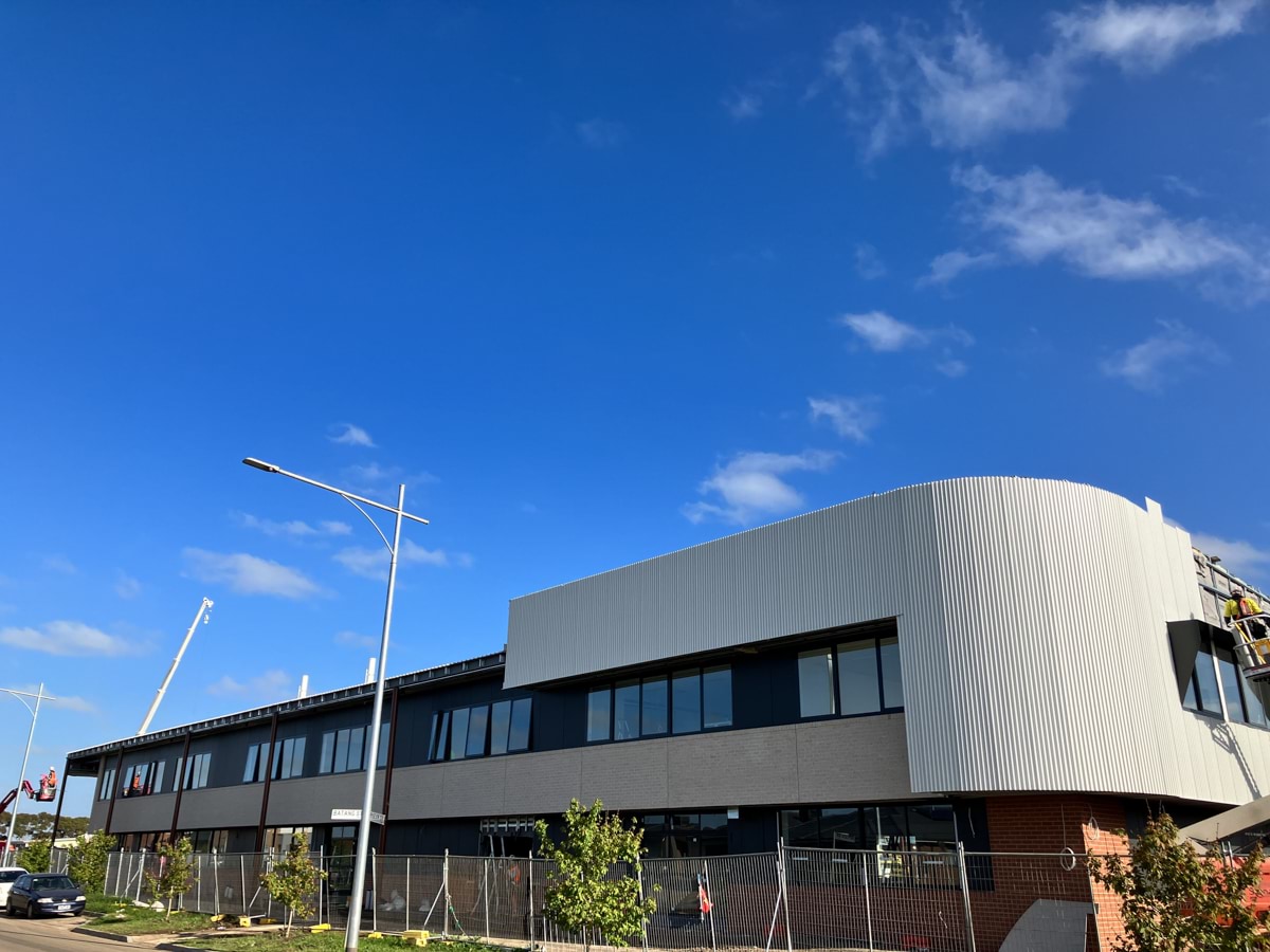 Brinbeal Secondary College - new school, Site progress - October 2023, science and technology building