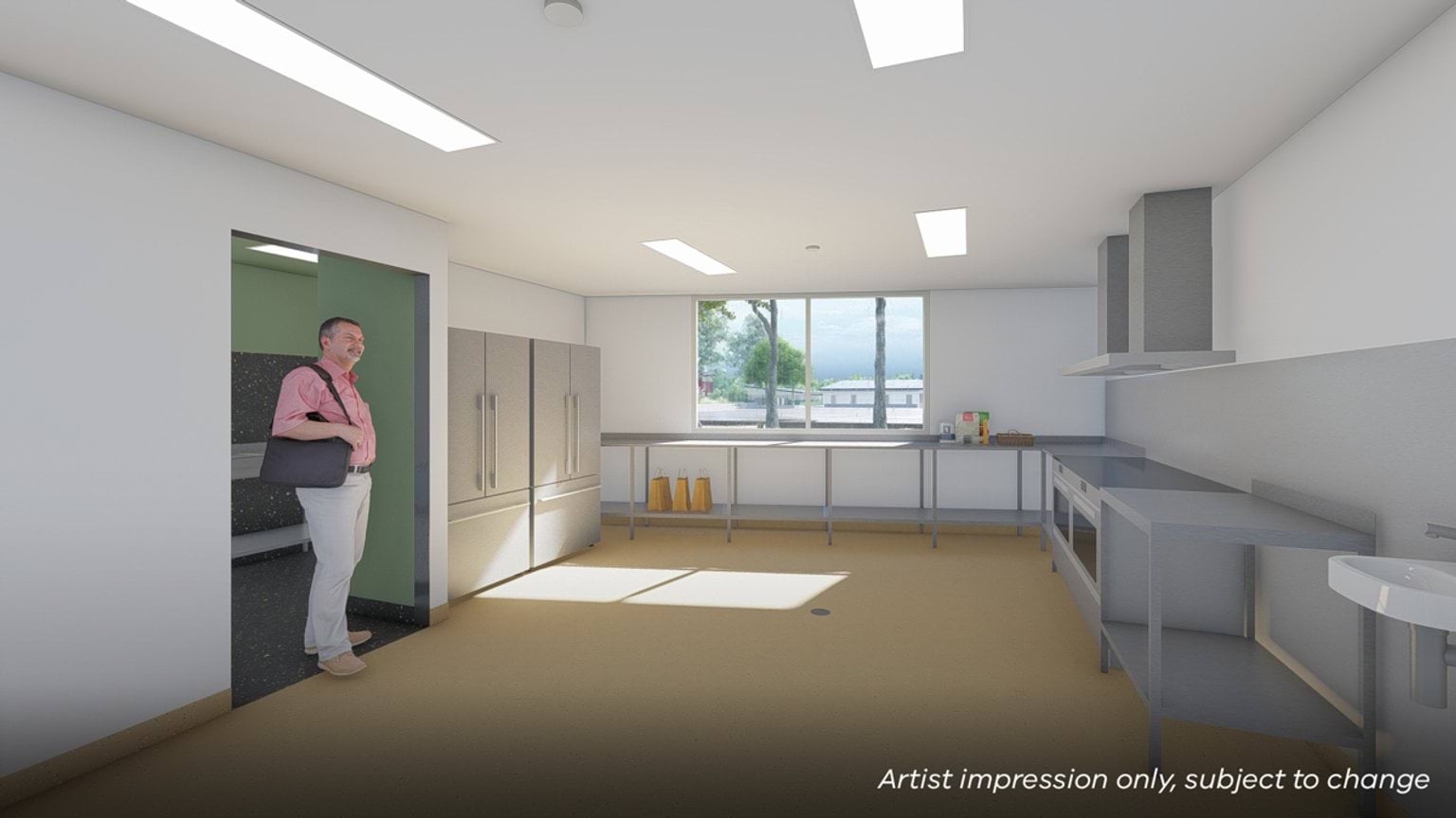 Pascoe Vale Primary School - upgrade and modernisation - gymnasium, Illustrated render