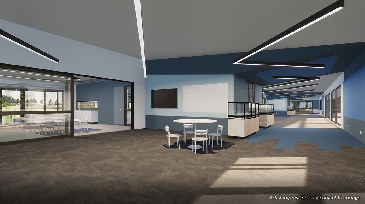 Bundoora Secondary College – upgrade and modernisation, illustrated render of Integrated Learning East