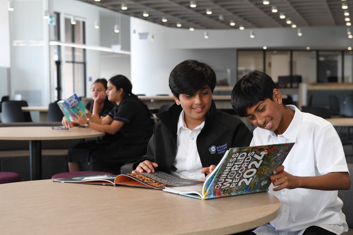 Brinbeal Secondary College – official opening, students enjoying their learning spaces