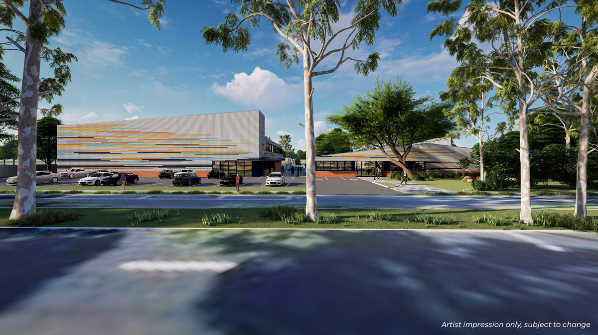 Drouin Primary School - Upgrade and Modernisation, illustrated render of the view from Princes way