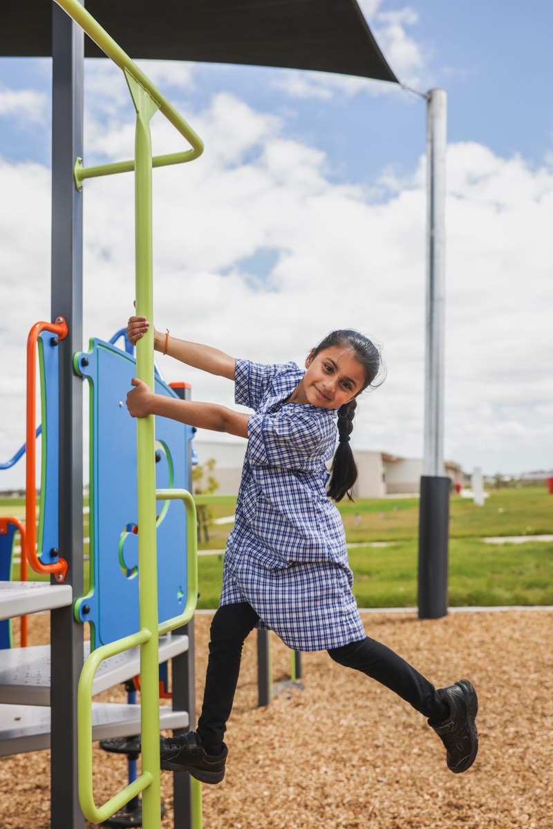 Wimba Primary School – official opening, student enjoying their outdoor play area