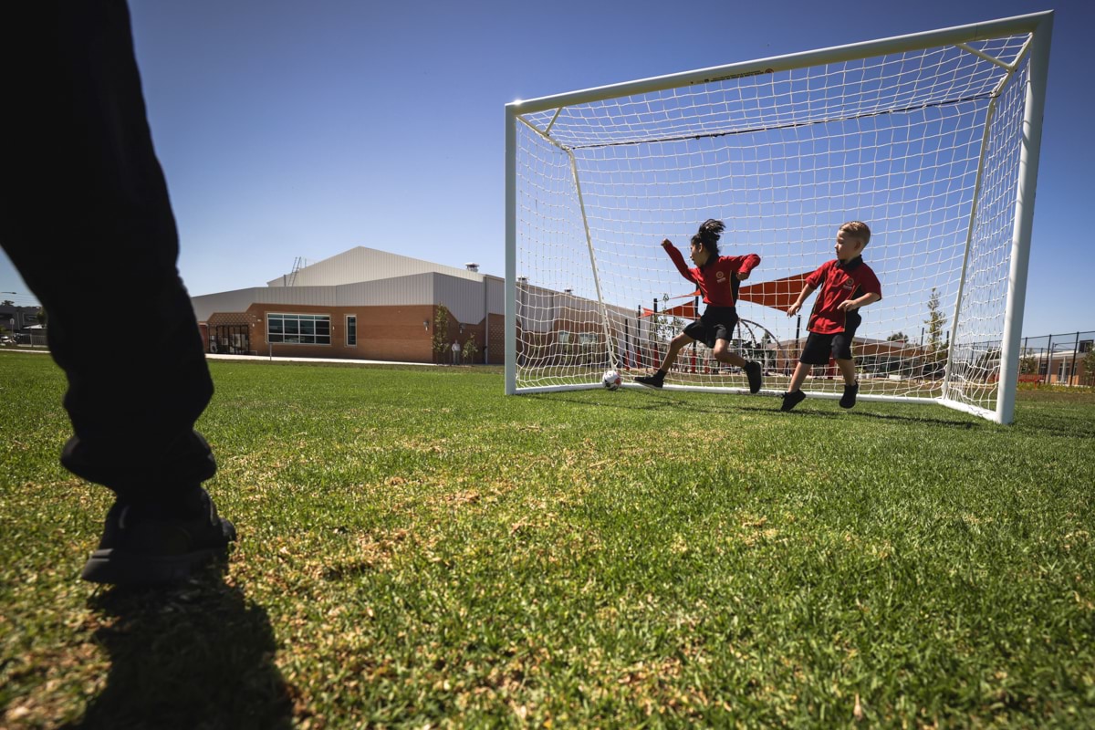 Kurmile Primary School – official opening, students enjoying their outdoor space