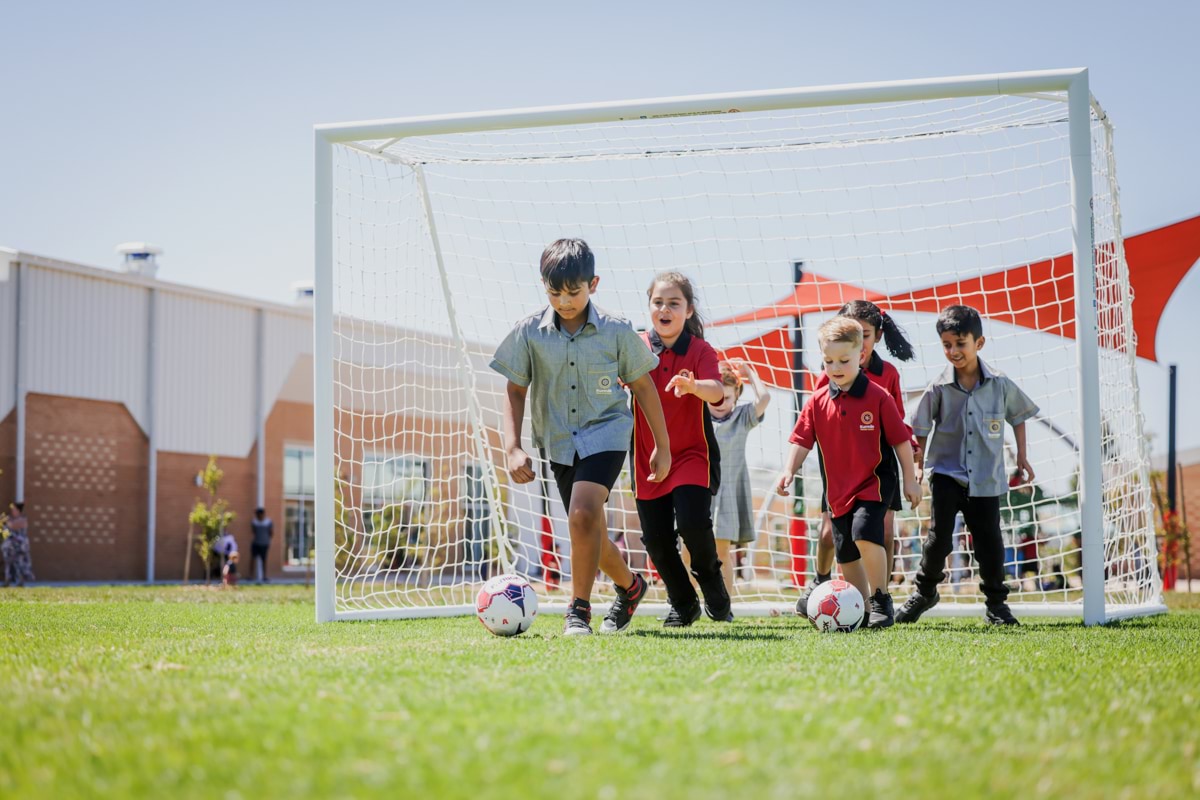 Kurmile Primary School – official opening, students enjoying their outdoor space