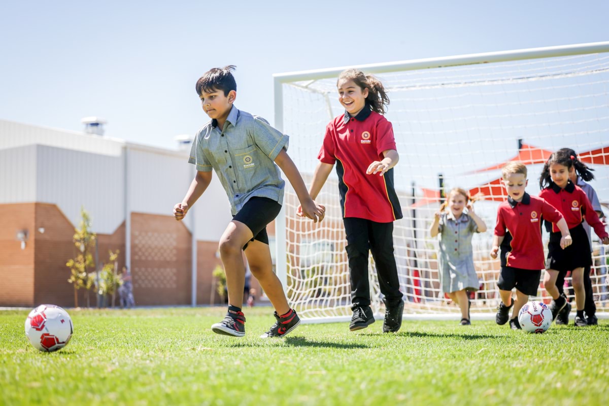 Kurmile Primary School – official opening, students enjoying their outdoor space