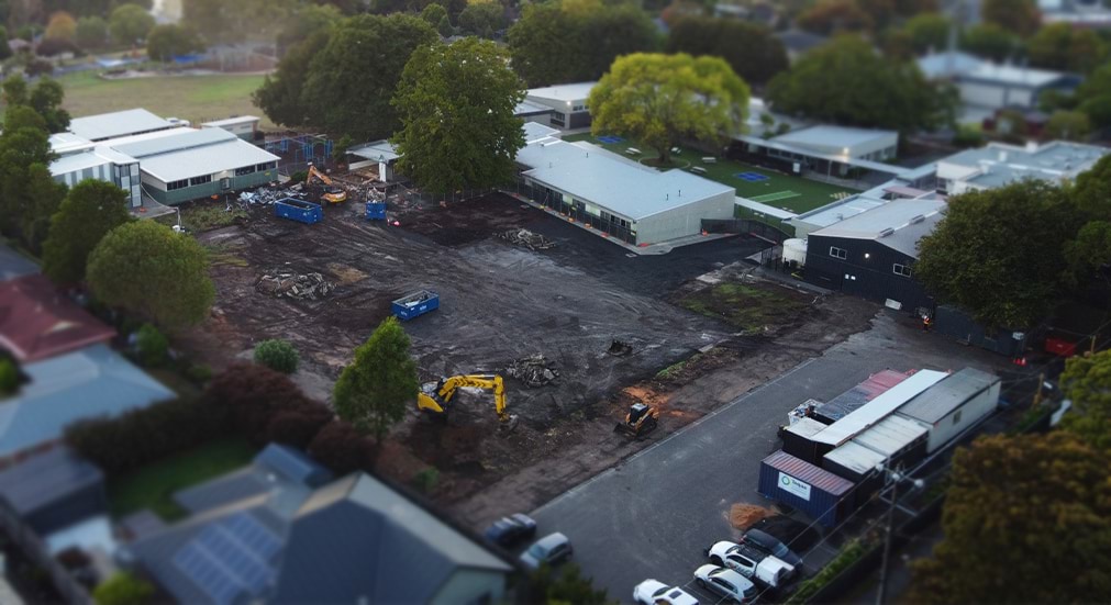 Drouin Primary School – upgrade and modernisation – construction, site progress – April 2024