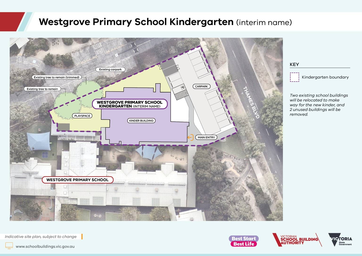  An indicative site plan of Westgrove Primary School Kindergarten (interim name)
