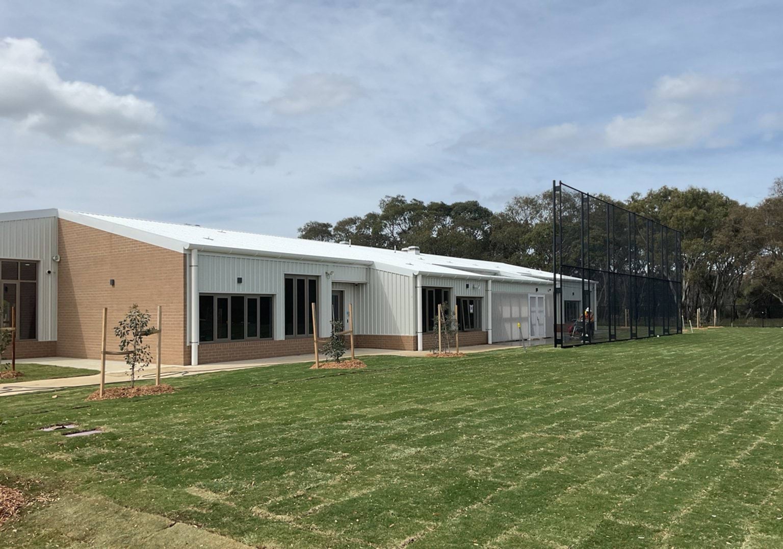 Biyala Primary School newly laid lawn for the sports oval 